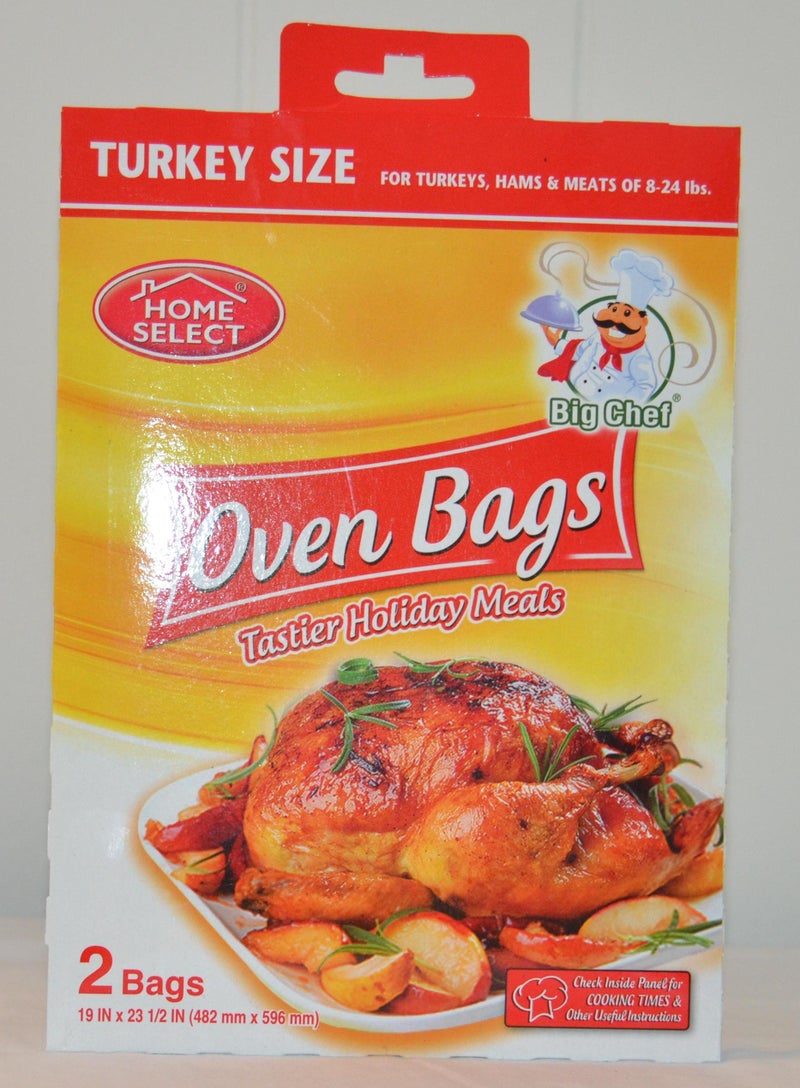 Home Select Big Check Oven Bags Turkey Size 2 Bags - Image 1